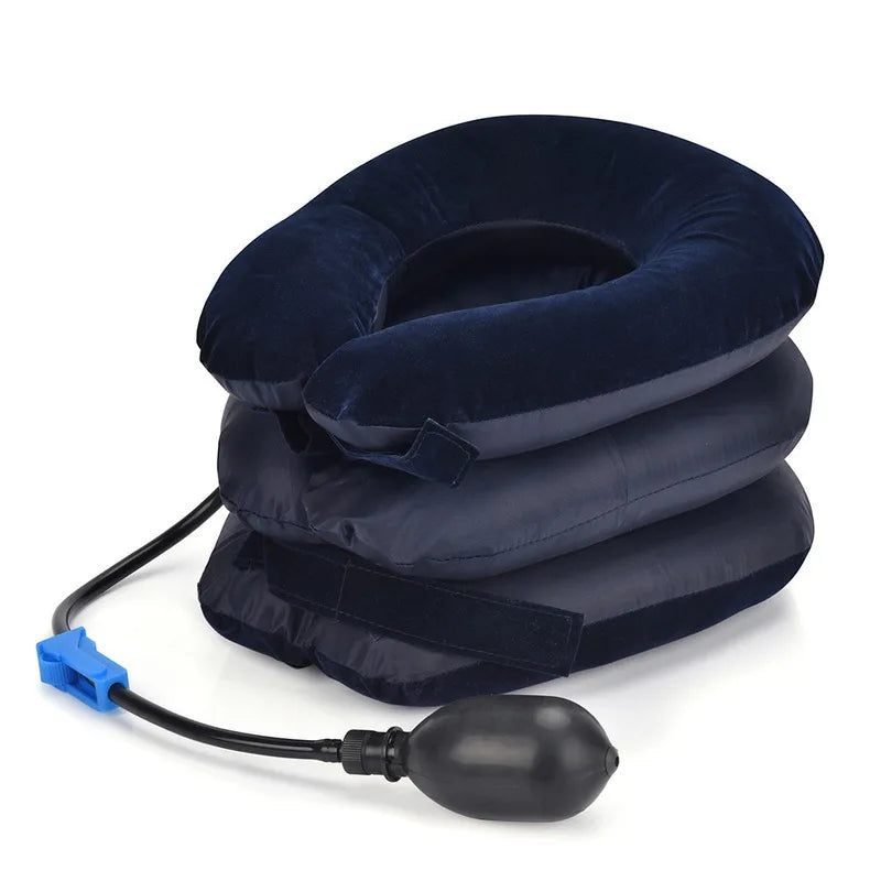 Inflatable Cervical Traction Collar Neck Pillows Adjustable Neck Support Brace Pain Relief  & Injury Recovery Stretcher